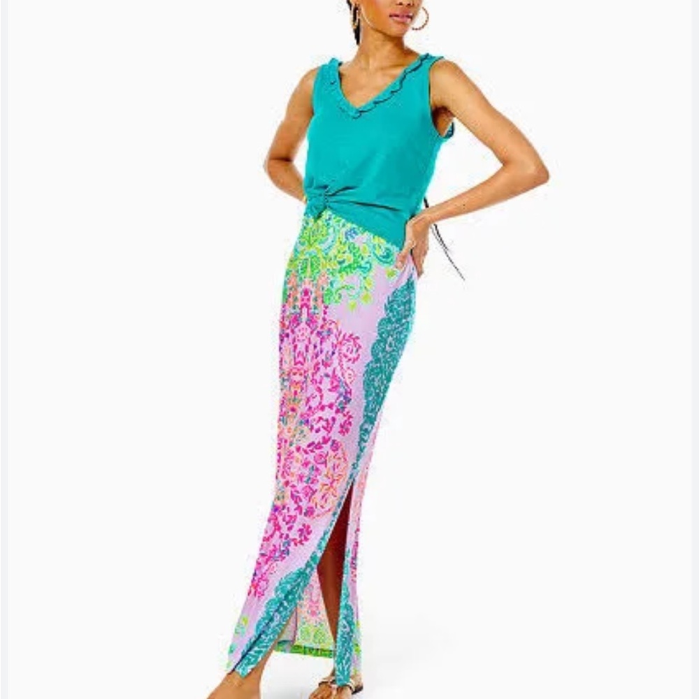 Lilly Pulitzer Inez Maxi Skirt Multi Sunshine Vibes Size small